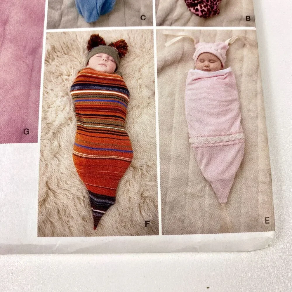 Simplicity 1898 XXS-XS Babies Costume Swaddling Sacks Hats Sewing Patterns UNCUT